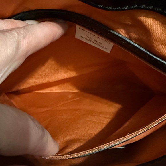 Tous Black Embossed Leather Shoulder Bag Hearts Bears Pattern - Picture 7 of 12